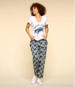CLYDE JADE BLUE Damen Modal Hose - - Storiatipic CLYDE JADE BLUE Damen Modal Hose - - Storiatipic