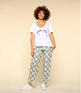 CLYDE JADE CIEL Modal broek voor dames - - Storiatipic CLYDE JADE CIEL Modal broek voor dames - - Storiatipic