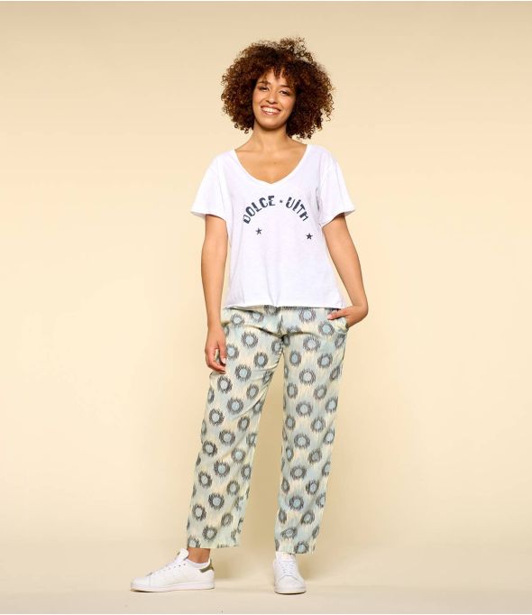 CLYDE JADE CIEL Pantaloni in modal da donna - - Storiatipic
