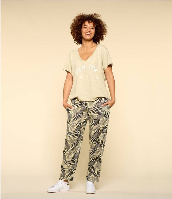 CLYDE THAÏS GRIGIO Pantaloni in modal da donna - - Storiatipic