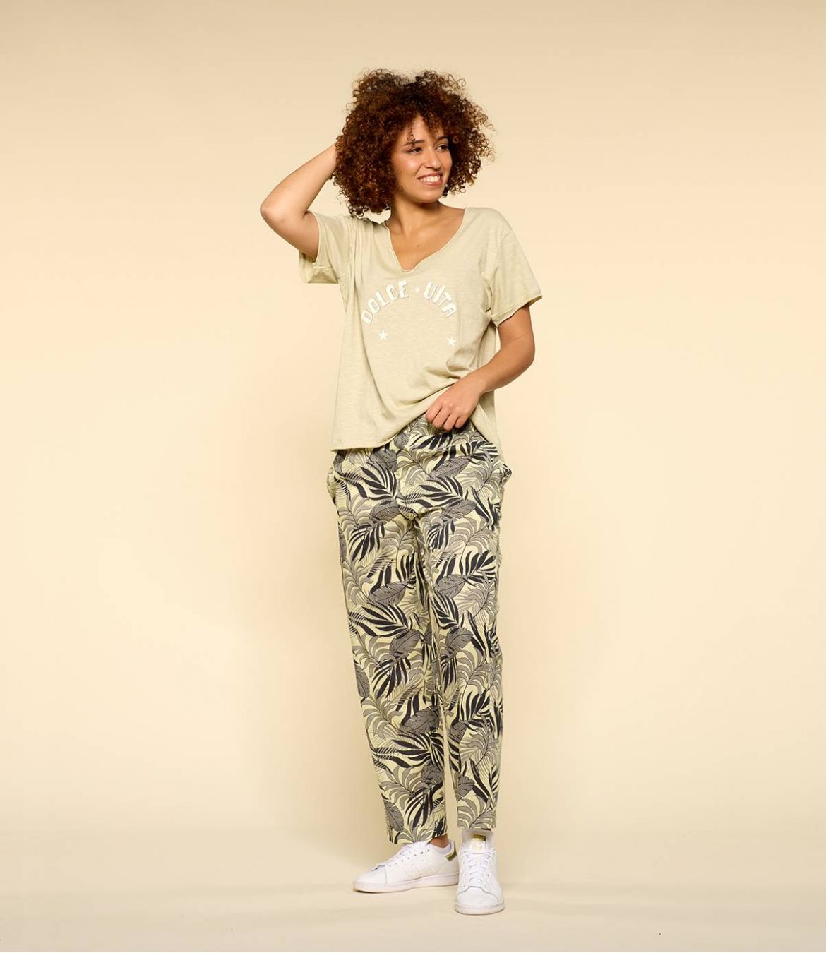 CLYDE THAÏS GRIS Pantalon en Modal pour Femme - 2