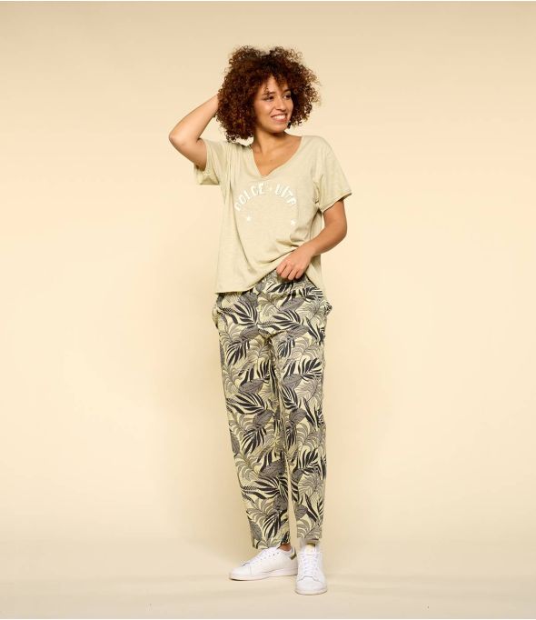 CLYDE THAÏS GRIGIO Pantaloni in modal da donna - - Storiatipic
