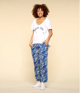 CLYDE THAÏS INDIGO Modal broek voor dames - - Storiatipic CLYDE THAÏS INDIGO Modal broek voor dames - - Storiatipic