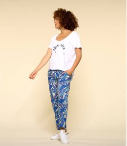 CLYDE THAÏS INDIGO Modal broek voor dames - - Storiatipic CLYDE THAÏS INDIGO Modal broek voor dames - - Storiatipic