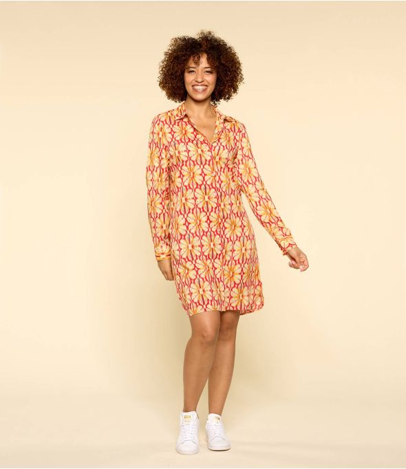 KAIA BOHO RED Abito in modal da donna - - Storiatipic