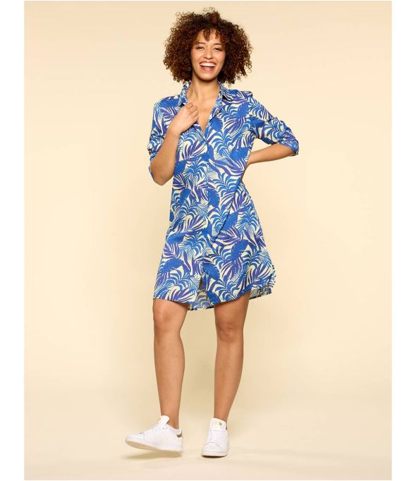 KAIA THAÏS INDIGO Robe en Modal pour Femme - - Storiatipic