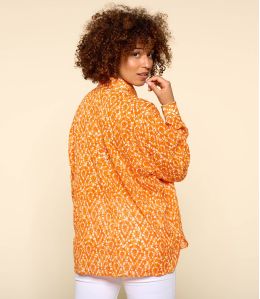 COSY AMBRE ORANGE Camisa de algodón para mujer - - Storiatipic COSY AMBRE ORANGE Camisa de algodón para mujer - - Storiatipic