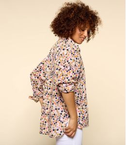 Camisa de algodón COSY DOT ROSE para mujer - - Storiatipic Camisa de algodón COSY DOT ROSE para mujer - - Storiatipic