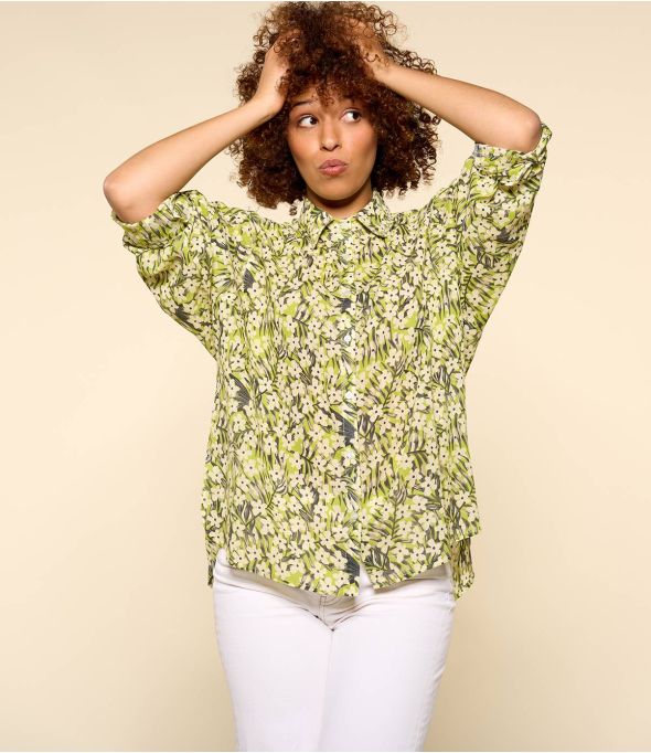 COSY SAKURI ANISE Camisa de algodón para mujer - - Storiatipic
