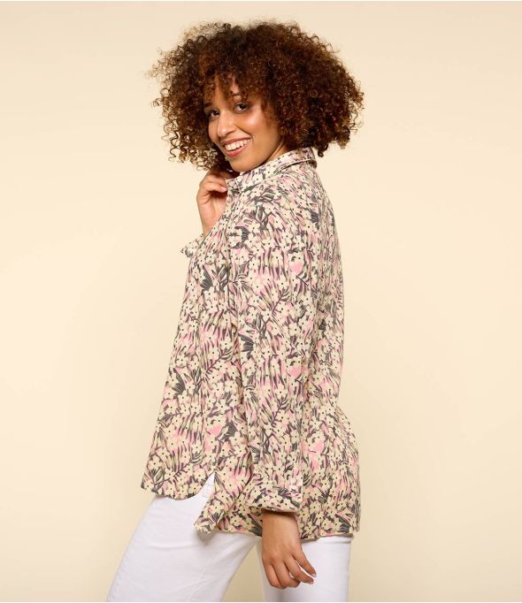 COSY SAKURI ROSE Chemise en Coton pour Femme - - Storiatipic