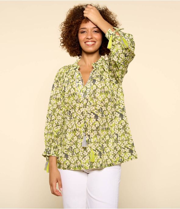 BETI SAKURI ANIJS Katoenen blouse voor dames - - Storiatipic