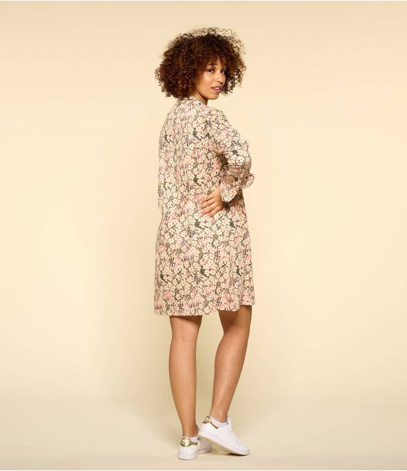 SONG SAKURI PINK Vestido de algodón para mujer - - Storiatipic