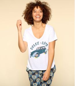 VITA WHITE M-F biologisch katoenen T-shirt voor dames - - Storiatipic VITA WHITE M-F biologisch katoenen T-shirt voor dames - - Storiatipic