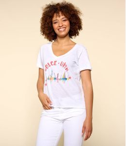 VITA BLANC M-G T-shirt en Coton bio pour Femme - 2
