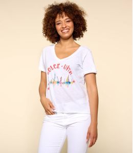 VITA WHITE M-G Damen T-Shirt aus Bio-Baumwolle - - Storiatipic VITA WHITE M-G Damen T-Shirt aus Bio-Baumwolle - - Storiatipic
