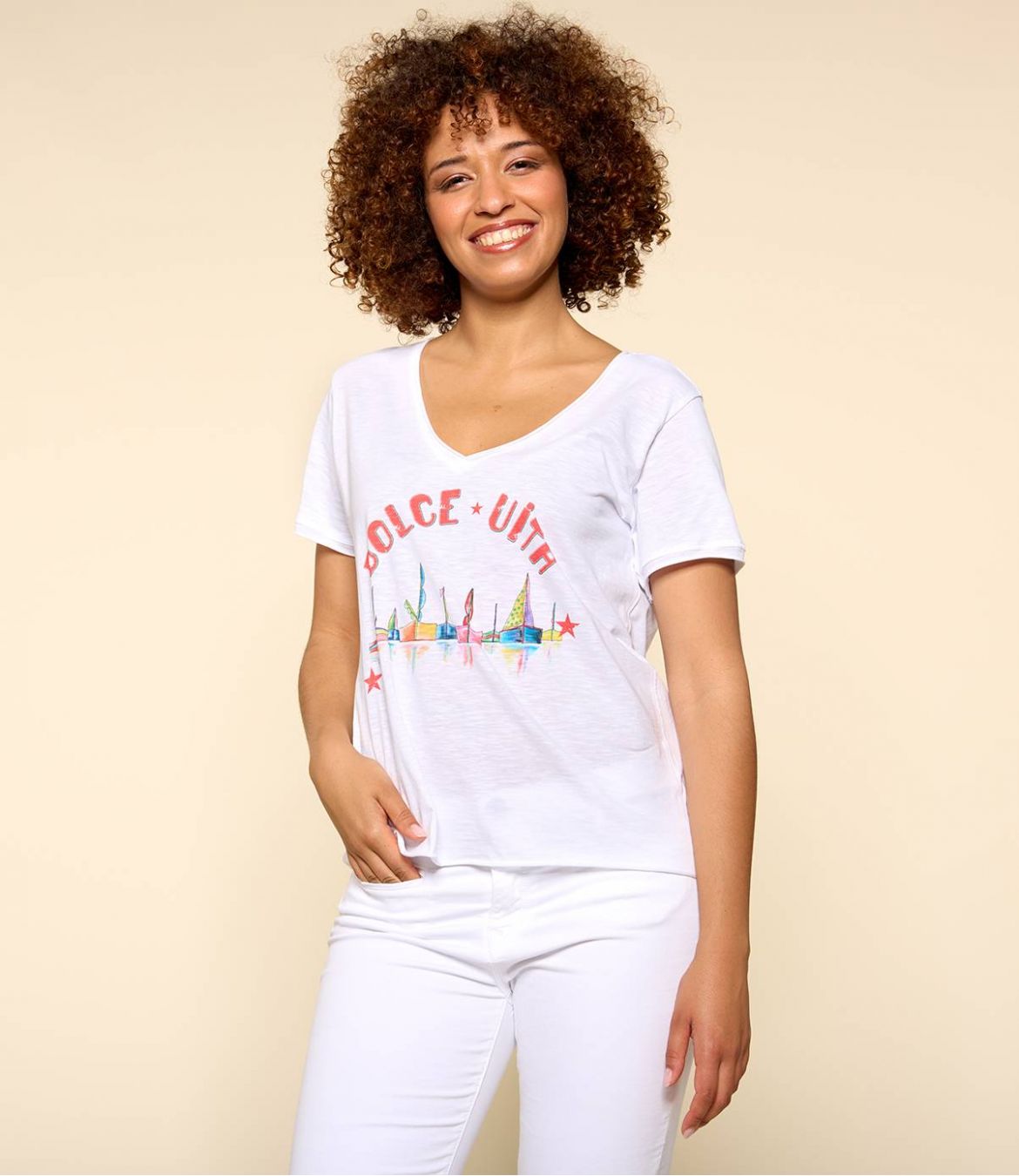 VITA BLANC M-G T-shirt en Coton bio pour Femme - 2