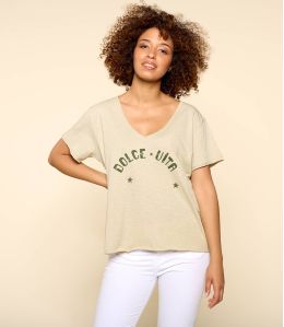 VITA BEIGE C T-shirt en Coton bio pour Femme - 1