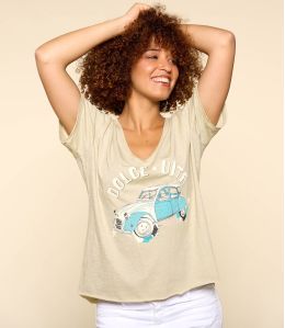 VITA BEIGE M-F T-shirt en Coton bio pour Femme - 2