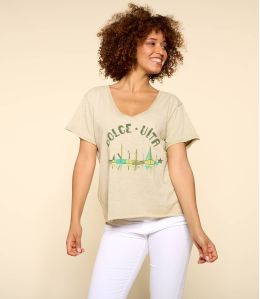 VITA BEIGE M-G T-shirt en Coton bio pour Femme - 2
