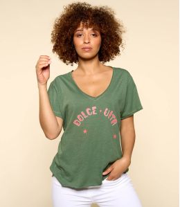 VITA KAKI B T-shirt en Coton bio pour Femme - 1