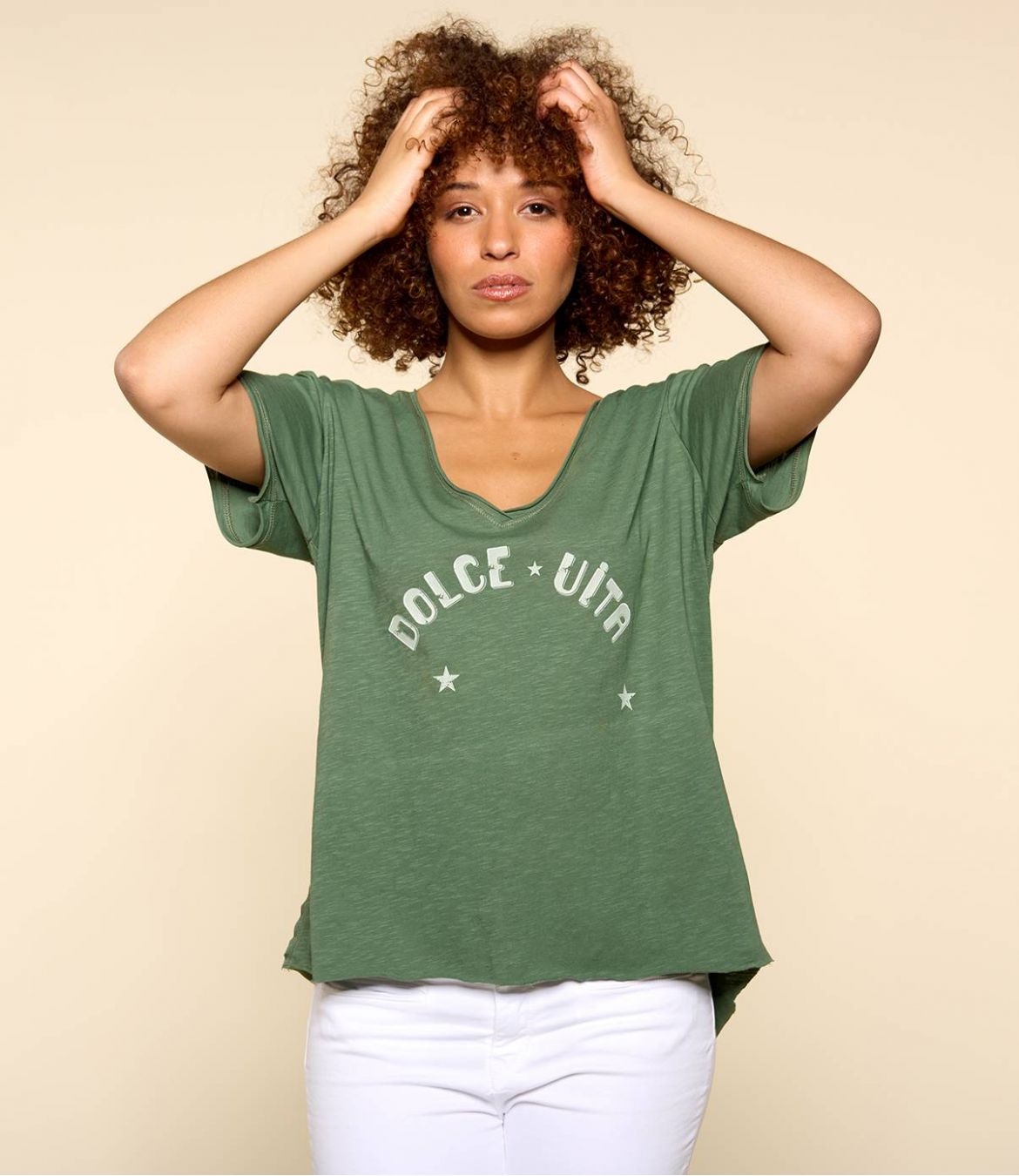VITA KAKI C T-shirt en Coton bio pour Femme - 2