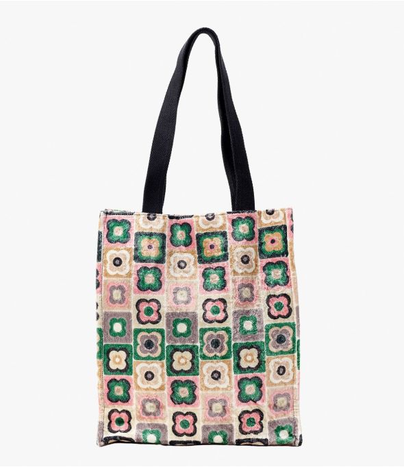 CARRY VELVET CECILE Sac en Viscose, coton pour Femme 35 x 33 x 10 cm - Essentiels d'hiver - Storiatipic