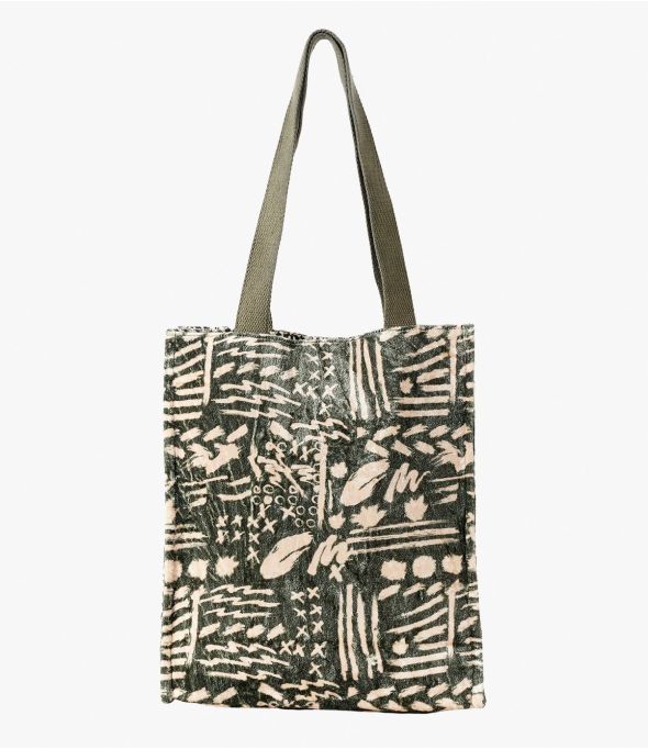 CARRY VELVET KHAKI Viscosa para mujer, Bolsa de algodón 35 x 33 x 10 cm - Winter Essentials - Storiatipic
