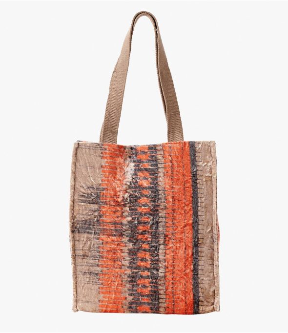 CARRY VELVET ORANGE Bolso de Mujer de Viscosa, Algodón 35 x 33 x 10 cm - Winter Essentials - Storiatipic