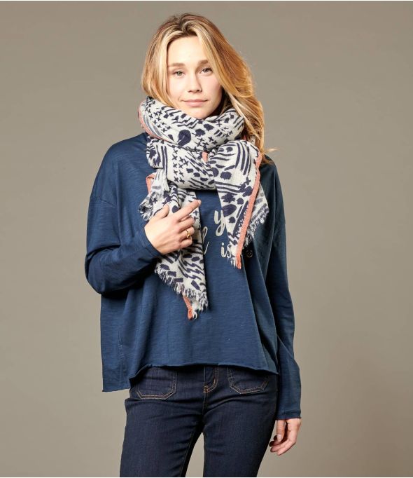 CLEM Wolle, Nylon Schal für Damen 100 x 200 cm - Winter-Essentials - Storiatipic