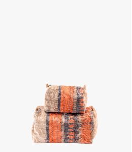 COSM VELVET ORANGE Bolso de mano de viscosa y algodón para mujer 26 x 14 x 14 cm/17 x 7 x 11 cm - Winter Essentials - Storiatip