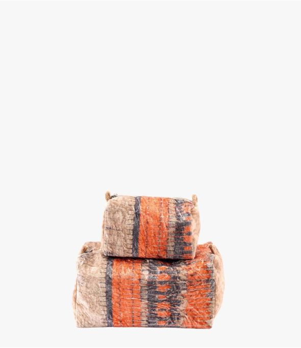 COSM VELVET ORANGE Damen Clutch aus Viskose, Baumwolle 26 x 14 x 14 cm/17 x 7 x 11 cm - Winter-Essentials - Storiatipic