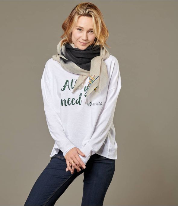 Bufanda de lana de seda FEU para mujer 140x200 cm - Winter Essentials - Storiatipic