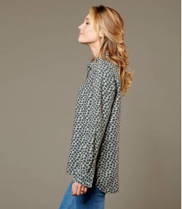 FRAN FLEURS ANTHRACITE Chemise en Viscose pour Femme - Essentiels d'hiver - Storiatipic FRAN FLEURS ANTHRACITE Chemise en Viscose pour Femme - Essentiels d'hiver - Storiatipic