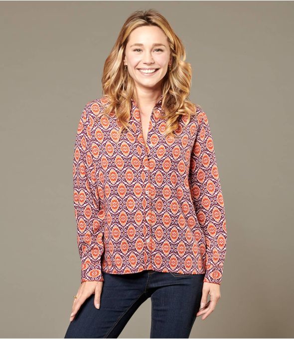 FRAN KALEI CARMINE Camisa de viscosa para mujer - Winter Essentials - Storiatipic