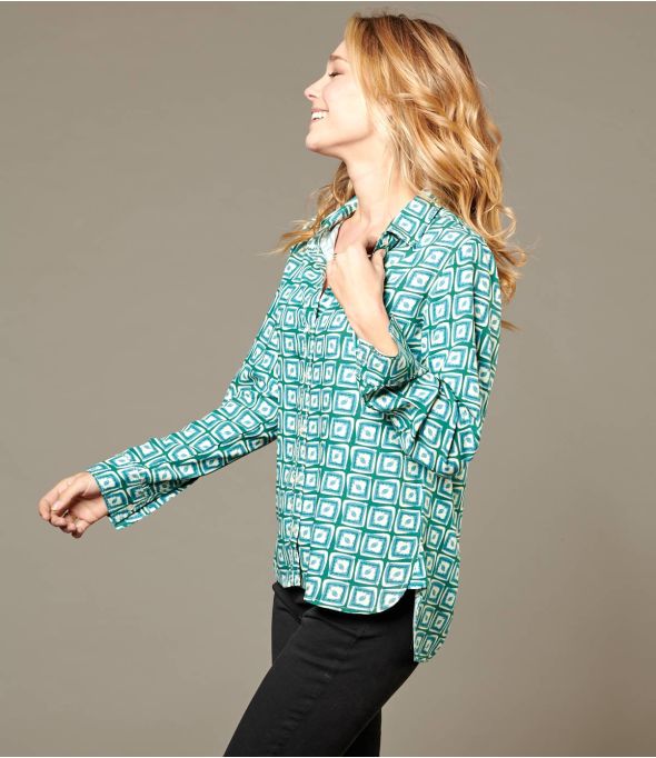 FRAN KARO CANARD Camisa de viscosa para mujer - Esenciales de invierno - Storiatipic