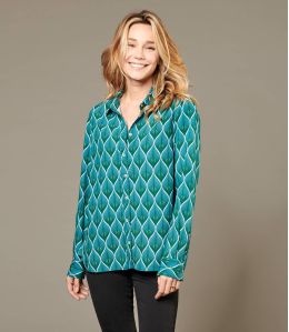 FRAN PAON CANARD Chemise en Viscose pour Femme - Essentiels d'hiver - Storiatipic FRAN PAON CANARD Chemise en Viscose pour Femme - Essentiels d'hiver - Storiatipic