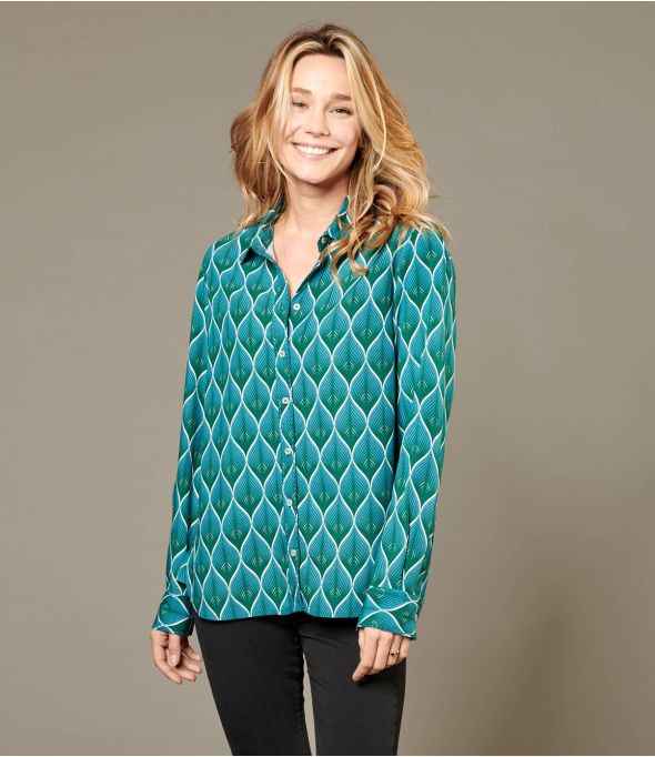 FRAN PEACOCK DUCK Hemd aus Viskose für Damen - Winter-Essentials - Storiatipic
