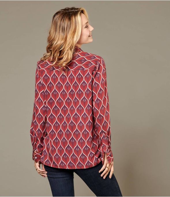 FRAN PAON CARMINE Camicia da donna in viscosa - Essenziali per l'inverno - Storiatipic