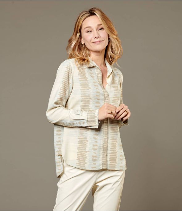FRAN PIANO BEIGE Camisa de viscosa para mujer - Winter Essentials - Storiatipic