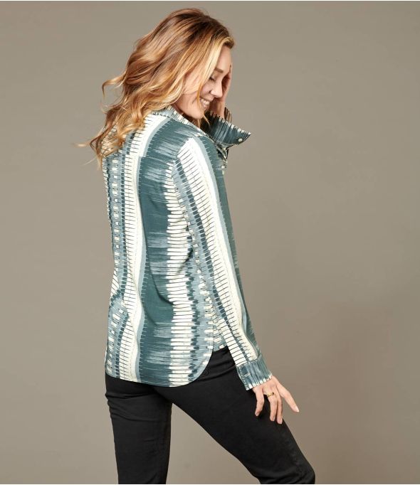 FRAN PIANO GREY Camicia da donna in viscosa - Essenziali per l'inverno - Storiatipic