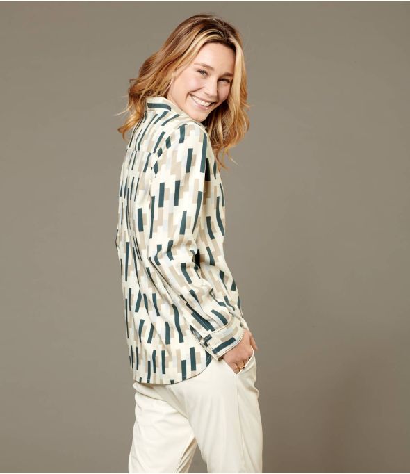 FRAN SCALA BEIGE Camicia da donna in viscosa - Essenziali per l'inverno - Storiatipic