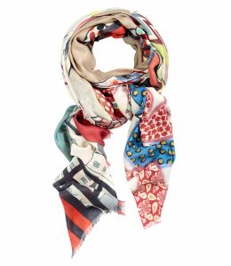 JUDITH Foulard en Laine, soie pour Femme 100 x 200 cm - Winter Essentials - Storiatipic