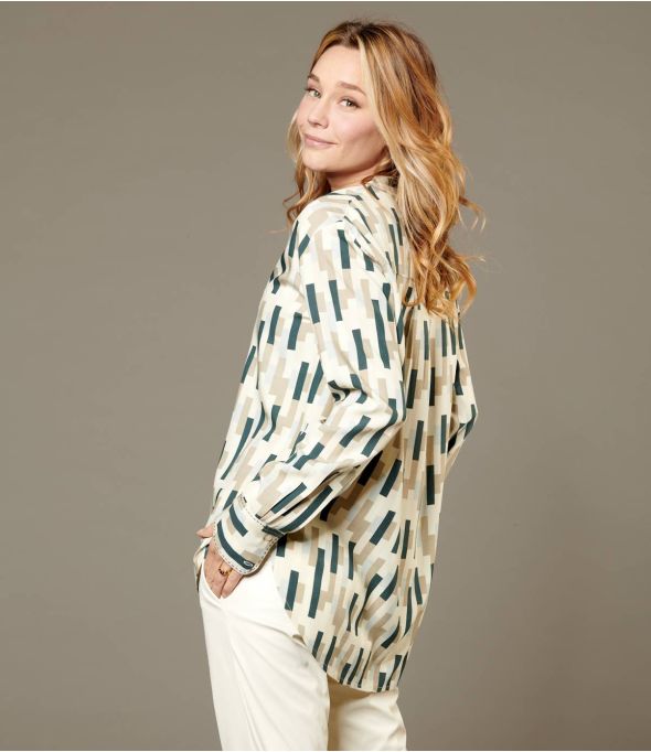 MILA SCALA BEIGE Blusa Donna in Viscosa - Essenziali per l'inverno - Storiatipic