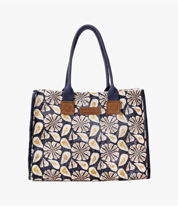 POP VELVET ADELIE Borsa da donna in viscosa, cotone, pelle 40 x 30 x 15 cm - Essenziali per l'inverno - Storiatipic