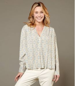 SARA KALEI BEIGE Blouse en Viscose pour Femme - 1