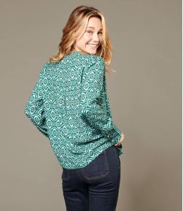 SARA KALEI DUCK Blusa de viscosa para mujer - Winter Essentials - Storiatipic SARA KALEI DUCK Blusa de viscosa para mujer - Winter Essentials - Storiatipic