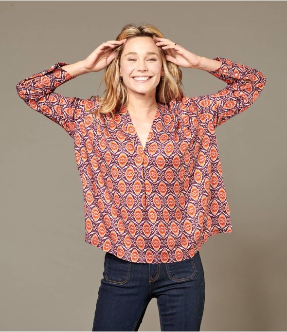 SARA KALEI CARMINE Blusa de viscosa para mujer - Winter Essentials - Storiatipic