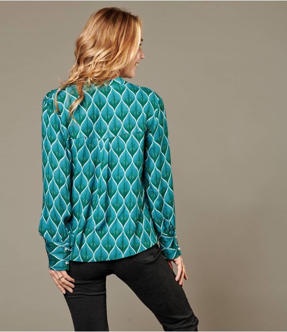 SARA PEACOCK DUCK Blusa in viscosa da donna - Essenziali per l'inverno - Storiatipic