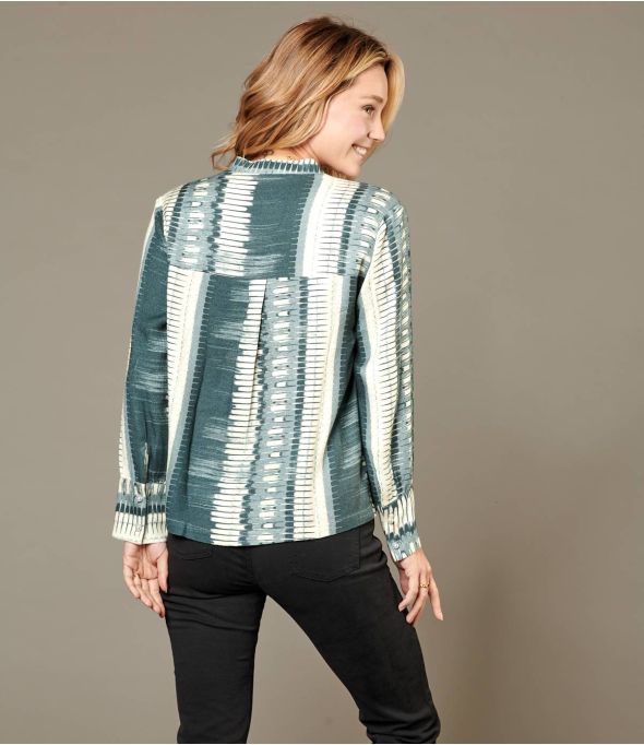 SARA PIANO GRIS Blouse en Viscose pour Femme - Essentiels d'hiver - Storiatipic
