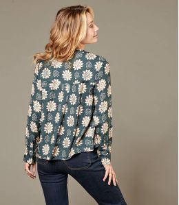 SARA ROSACE ANTHRACITE Blouse en Viscose pour Femme - Essentiels d'hiver - Storiatipic SARA ROSACE ANTHRACITE Blouse en Viscose pour Femme - Essentiels d'hiver - Storiatipic